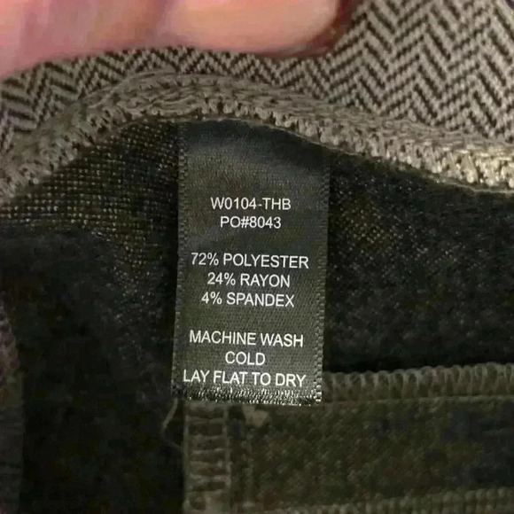 Betabrand Women's Gray and Tan Flared Dress Pants Pull-On Petites Size M - Picture 8 of 8